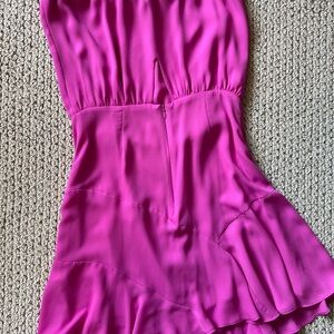 Elegant Pink Sleeveless Dress with Ruffle Detail